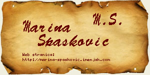 Marina Spasković vizit kartica